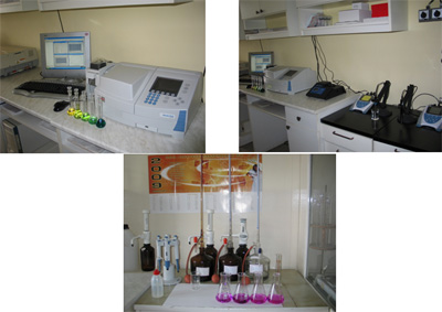 Kép az ivóvíz, fürdõvíz minõségellenõrzõ vizsgálatok laboratóriumi helyszínérõl